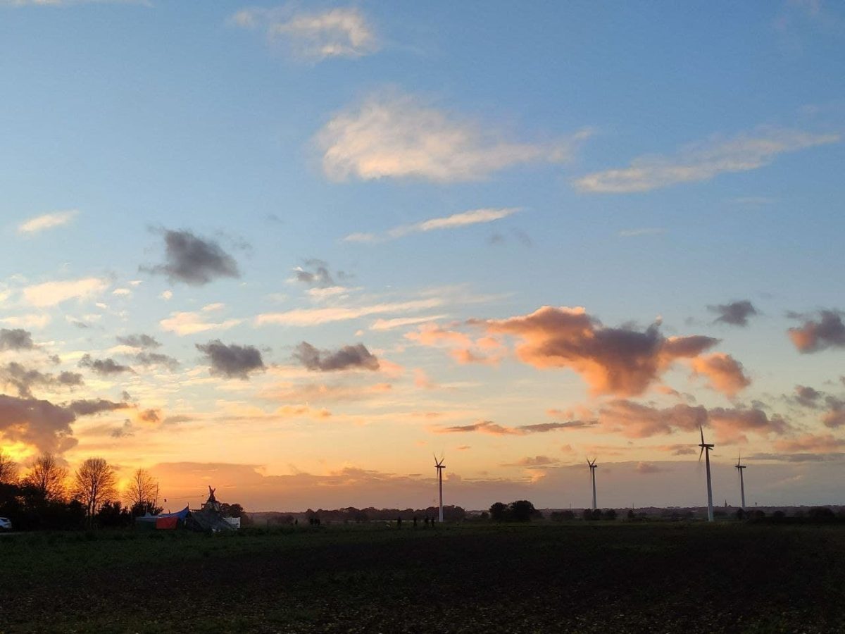 Sunset in Lützerath.